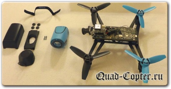 Обзор, разборка и содержимое Parrot Bebop Drone