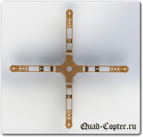 Чертеж рамы квадрокоптера HobbyKing Mini Quadcopter Frame V1