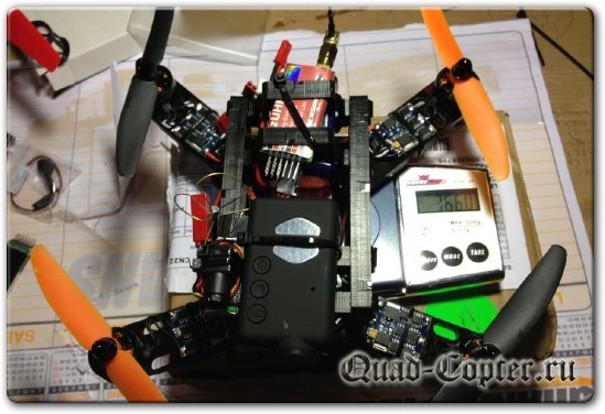 Квадрокоптер 250 размера разработанный под 3D принтер