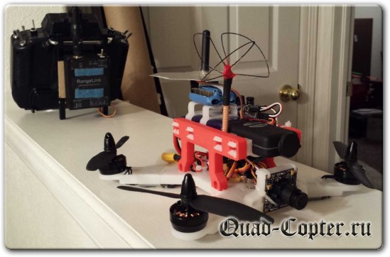 Квадрокоптер 250 размера разработанный под 3D принтер