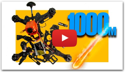 Падение дрона с 1000 метров.