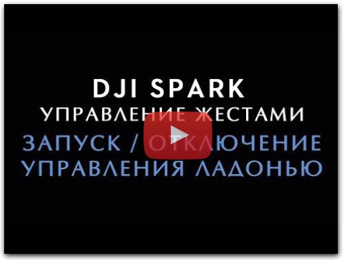 DJI Spark - запуск и отключение Управления Ладонью
